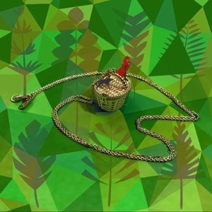 SOLD NEW KATE SPADE PICNIC BASKET LOCKET NECKLACE